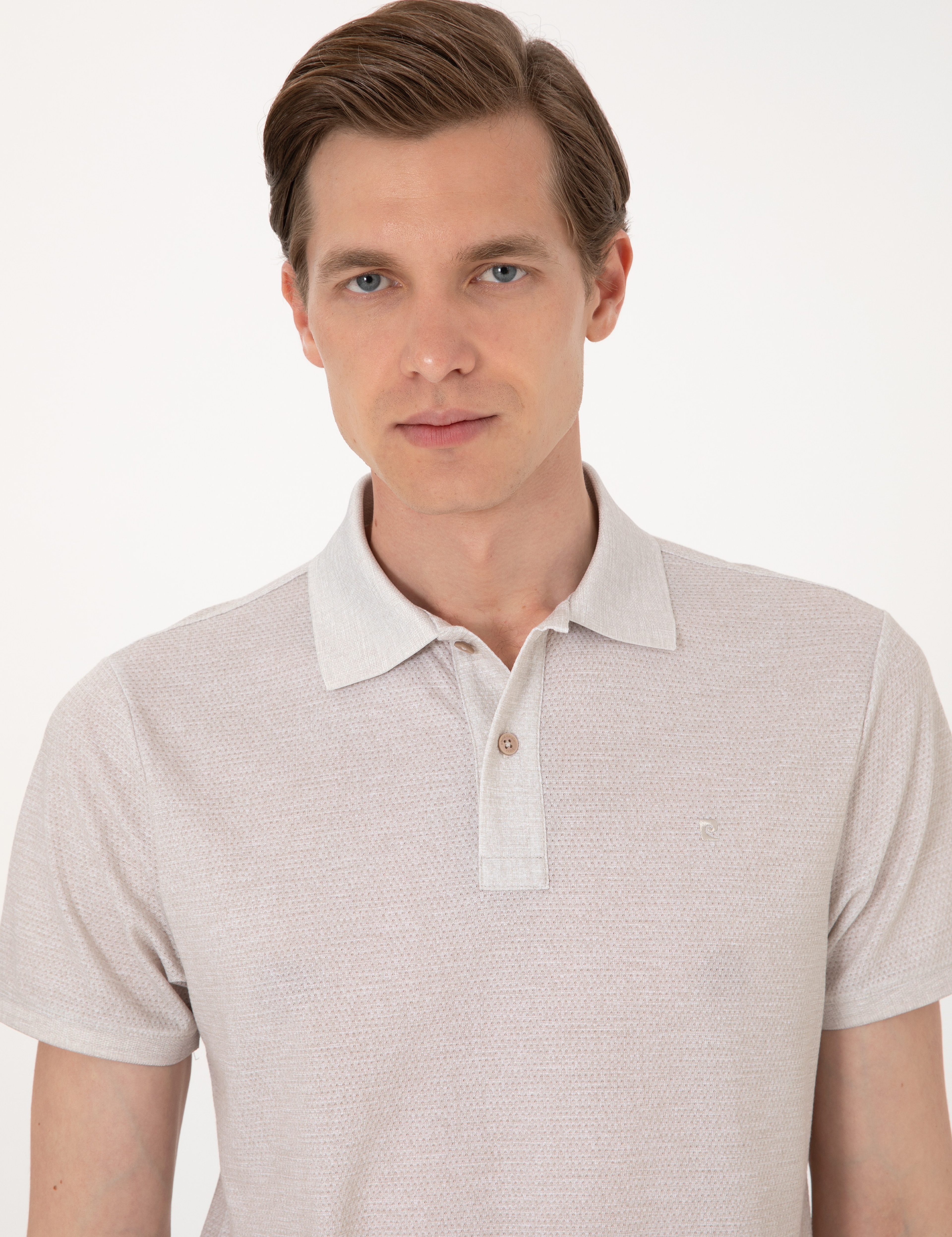 Bej Slim Fit Tişört - Image 2