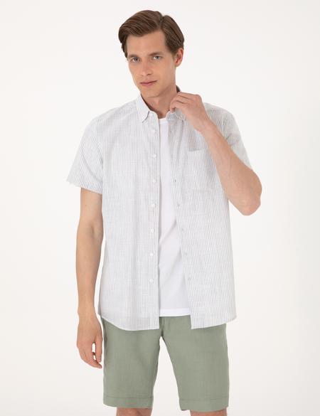 Haki Regular Fit Kısa Kollu Gömlek - 50301548035