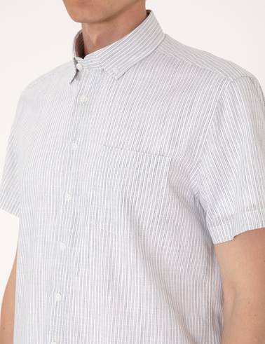 Haki Regular Fit Kısa Kollu Gömlek