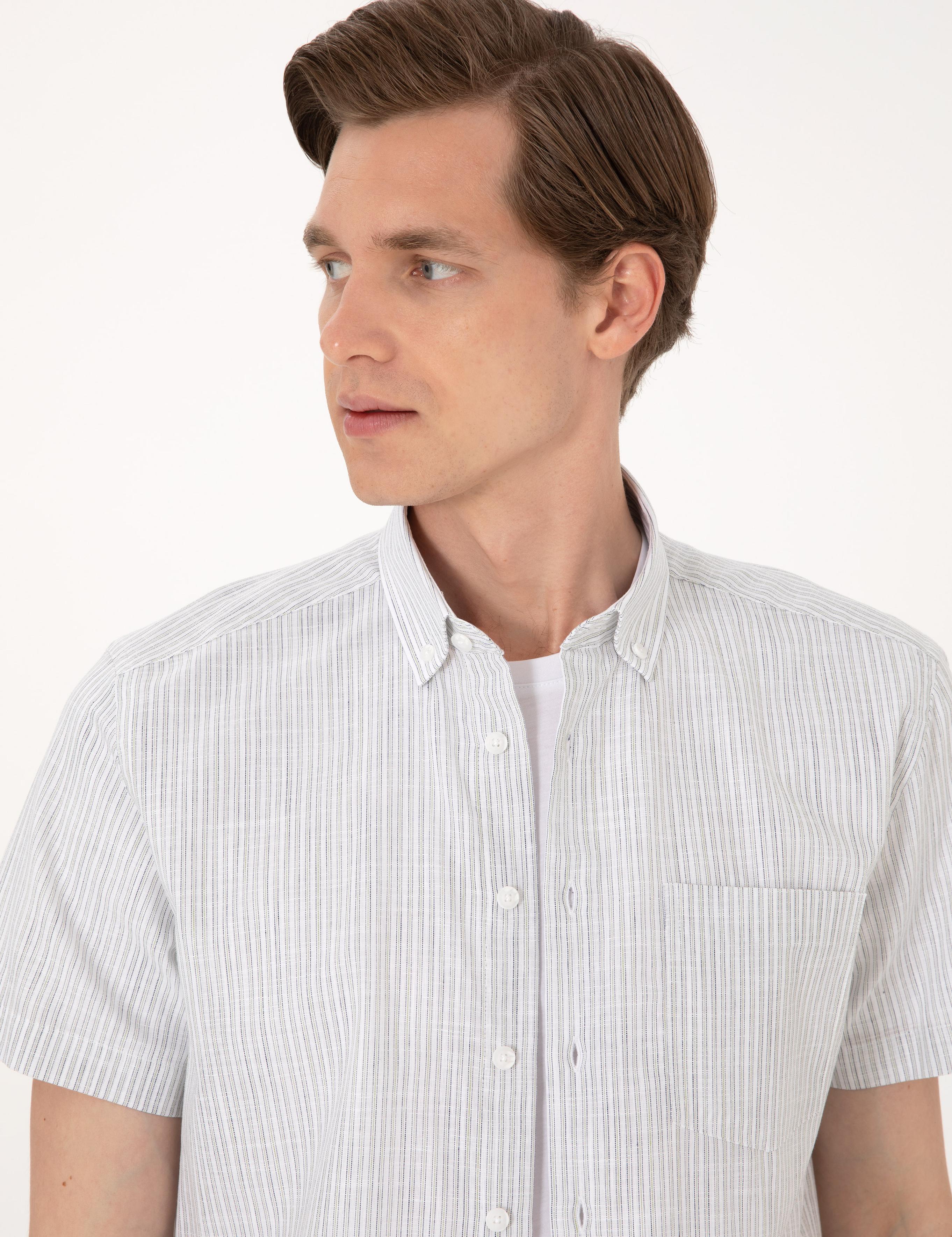 Haki Regular Fit Kısa Kollu Gömlek