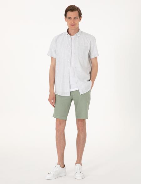 Haki Regular Fit Kısa Kollu Gömlek - 50301548035