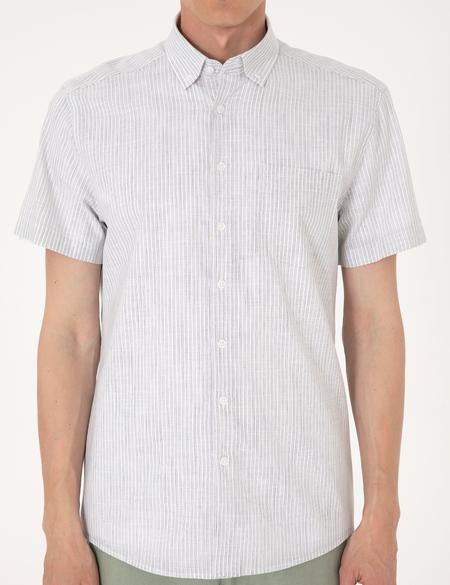 Haki Regular Fit Kısa Kollu Gömlek - 50301548035