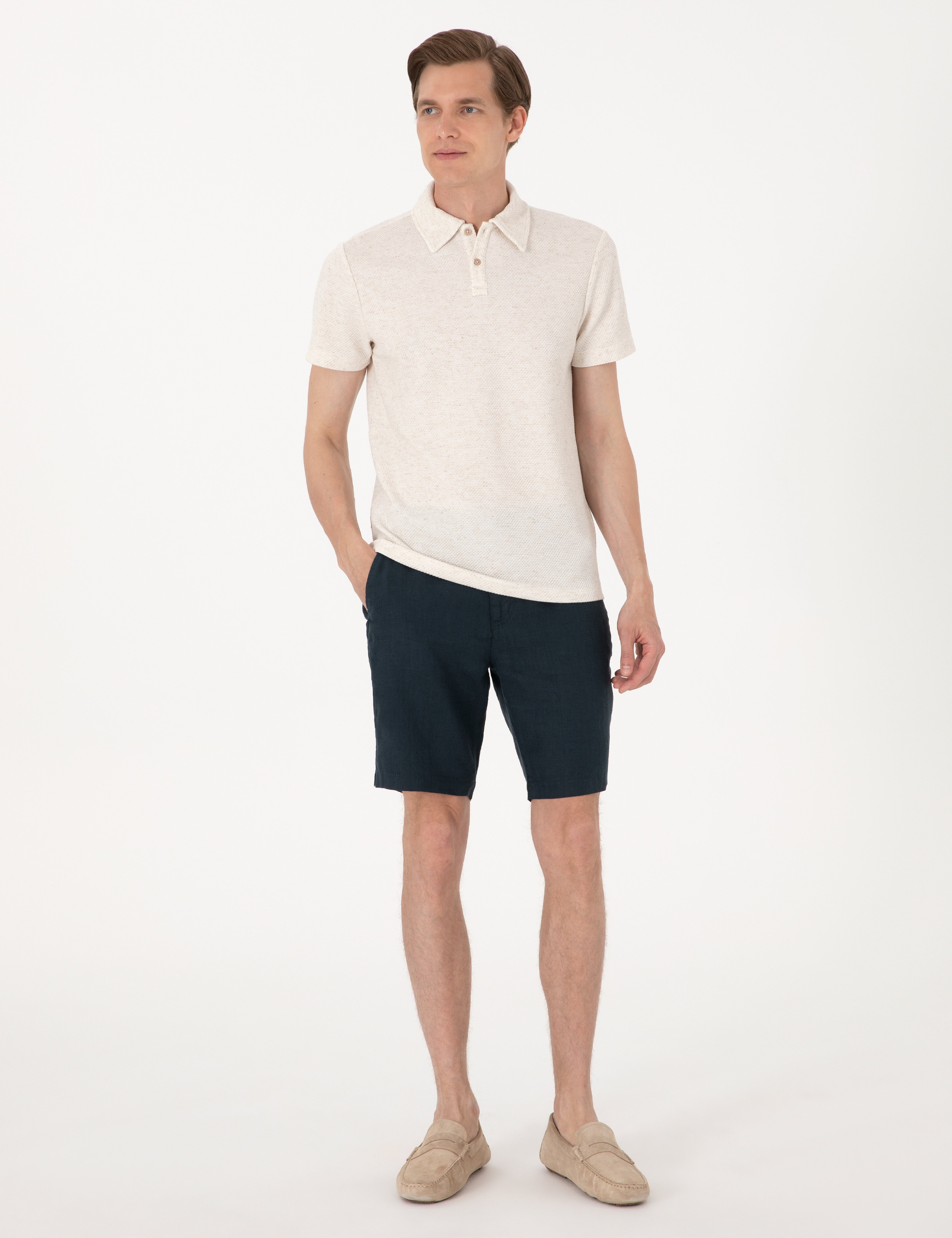 Bej Slim Fit Tişört