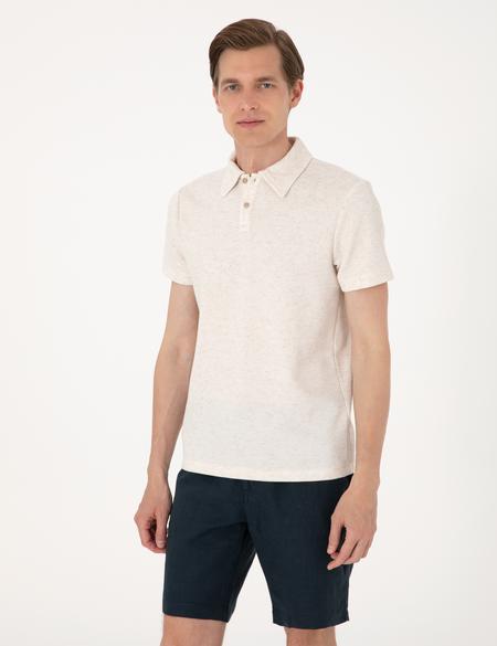 Bej Slim Fit Tişört - 50303867198