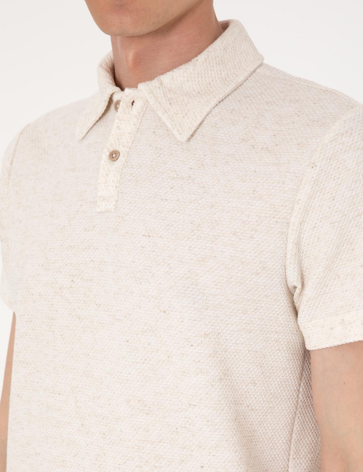 Bej Slim Fit Tişört - 50303867198