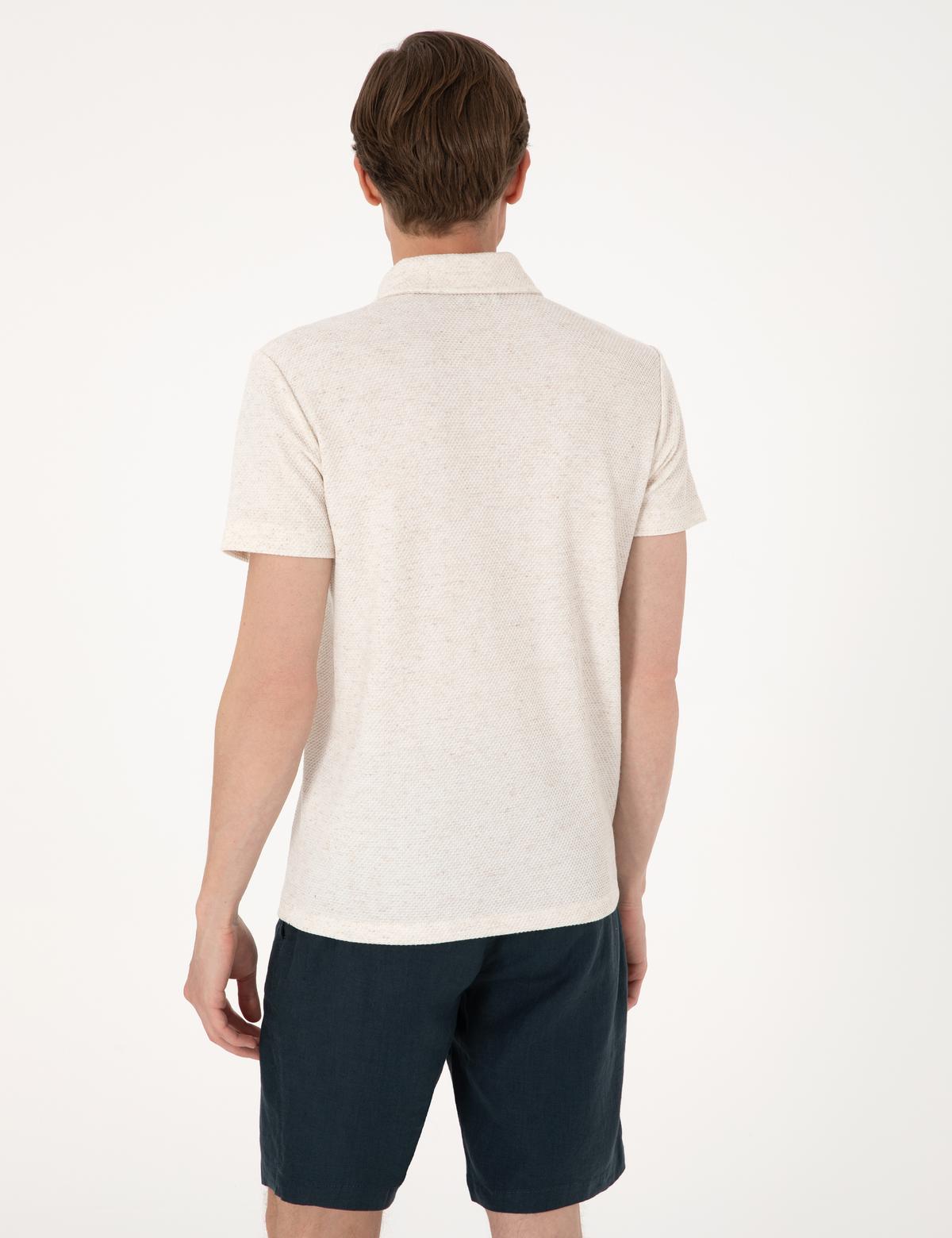 Bej Slim Fit Tişört - 50303867198