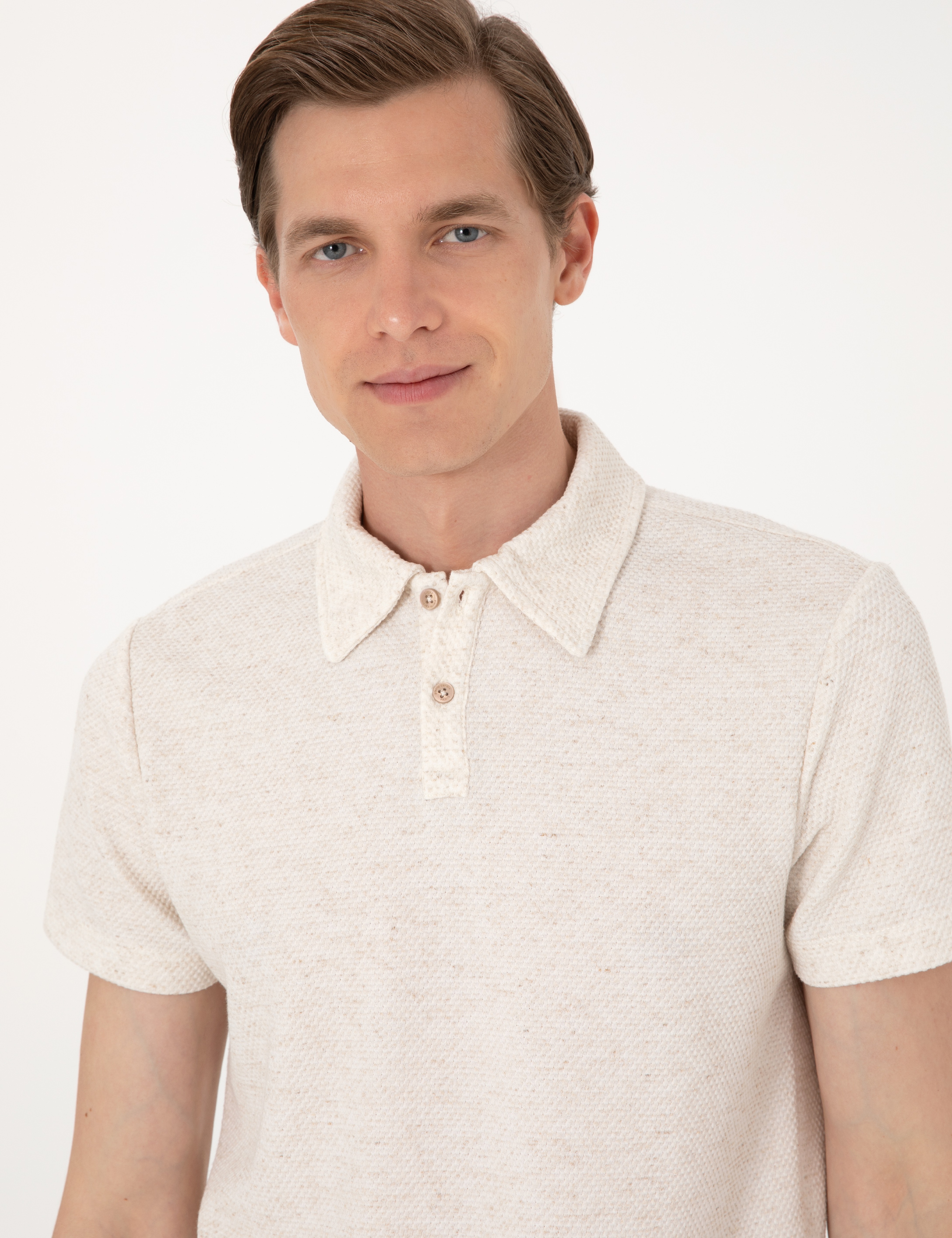 Bej Slim Fit Tişört - Image 2