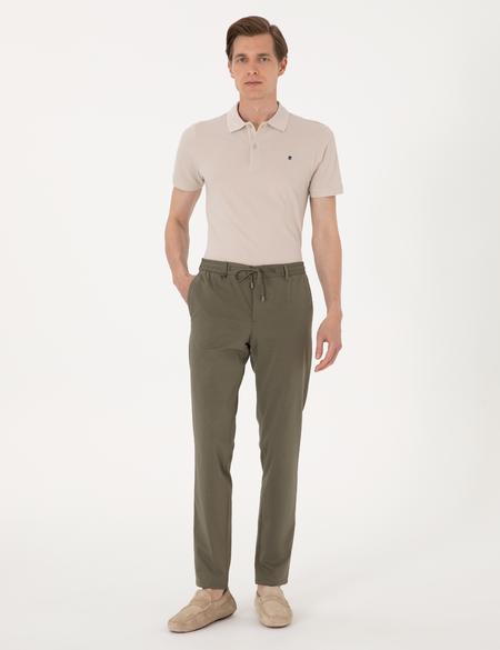 Yeşil Ex. Slim Fit Kumaş Pantolon - 50303459155