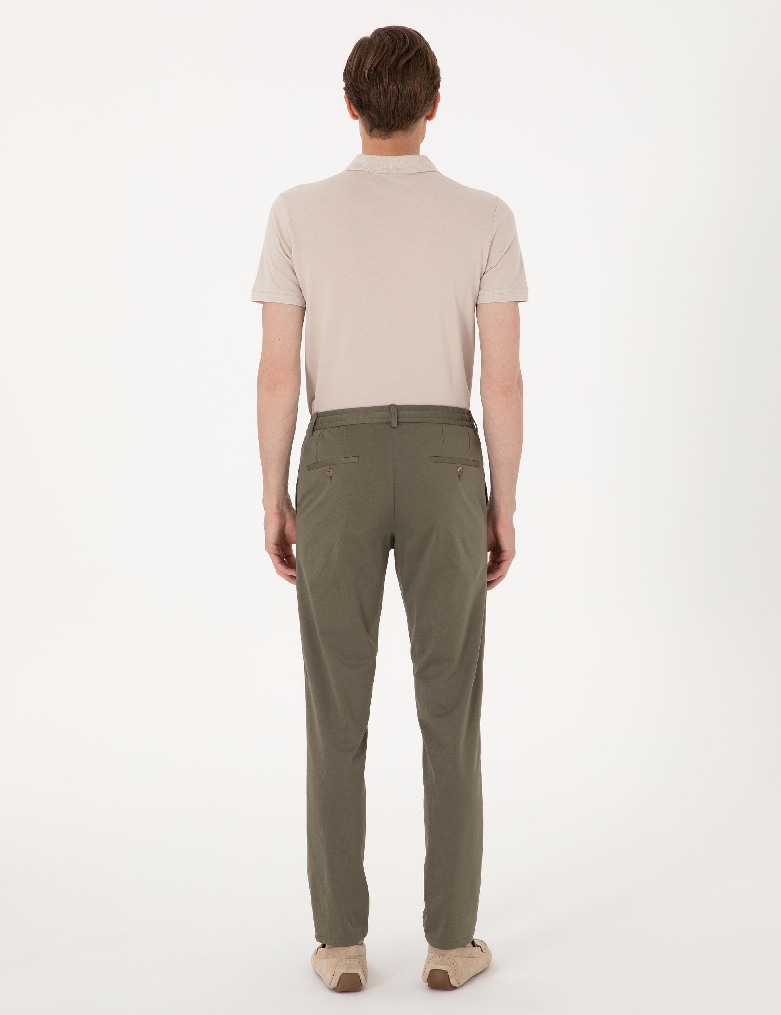 Yeşil Ex. Slim Fit Kumaş Pantolon