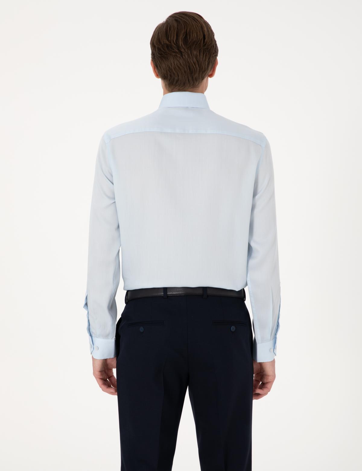 Açık Mavi Slim Fit Uzun Kollu Gömlek - 50303339014