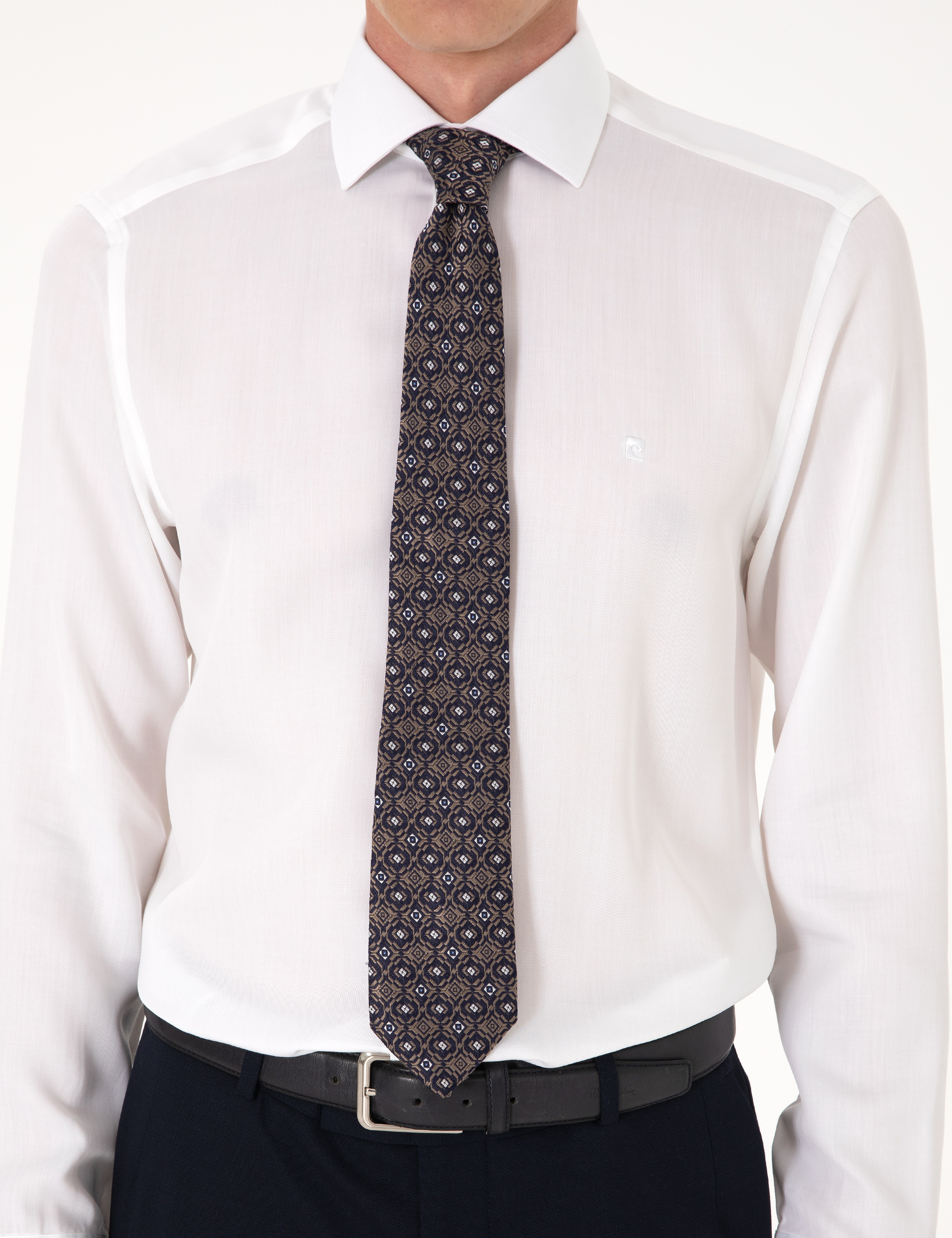 Beyaz Kırışıklık Karşıtı Liyosel Slim Fit Uzun Kollu Basic Gömlek - Image 7