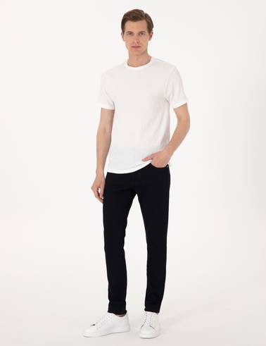 Koyu Lacivert Slim Fit Jean Pantolon