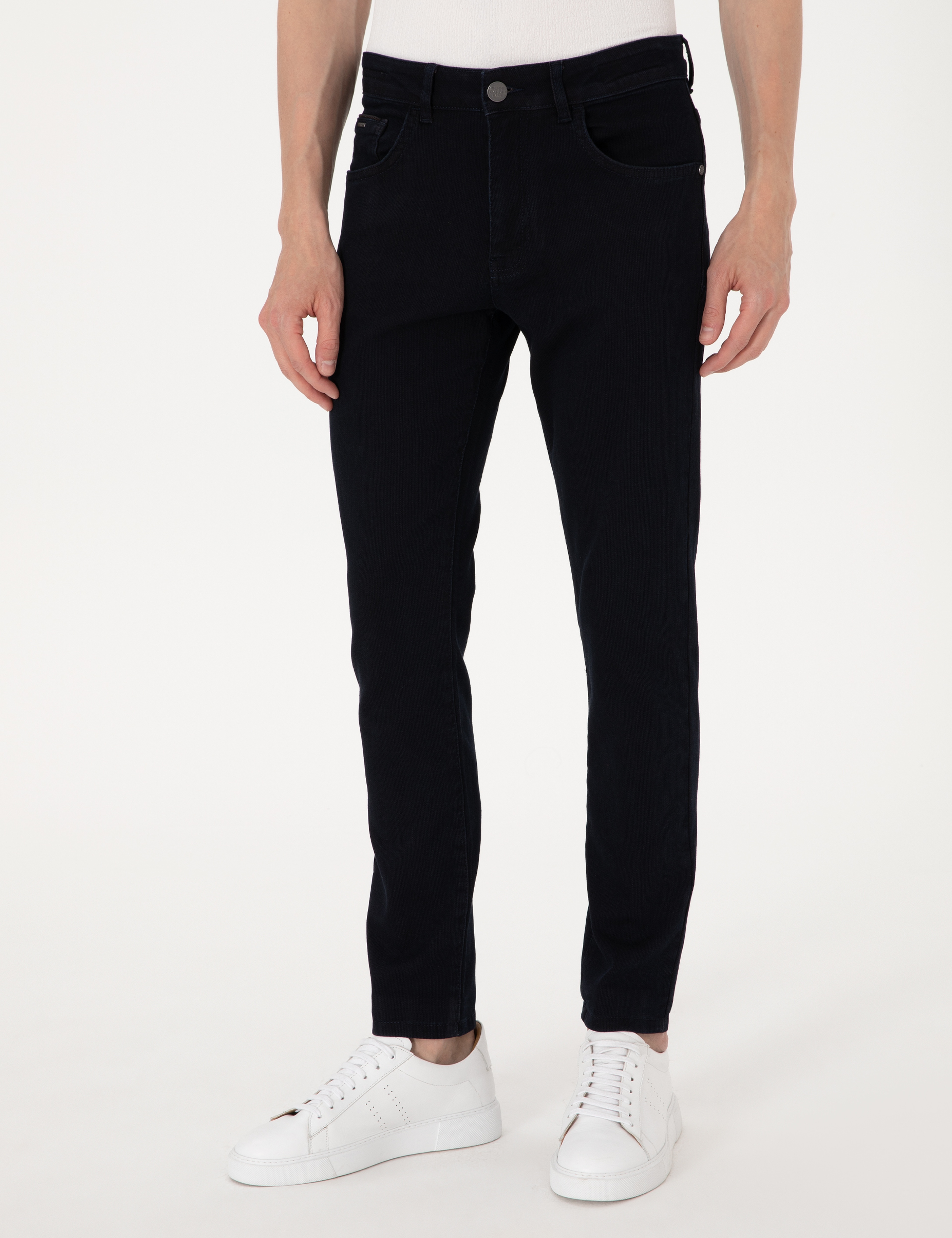 Koyu Lacivert Slim Fit Jean Pantolon - Image 2