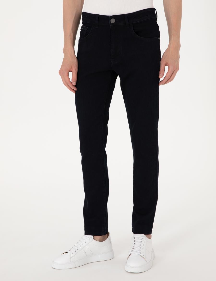 Koyu Lacivert Slim Fit Jean Pantolon