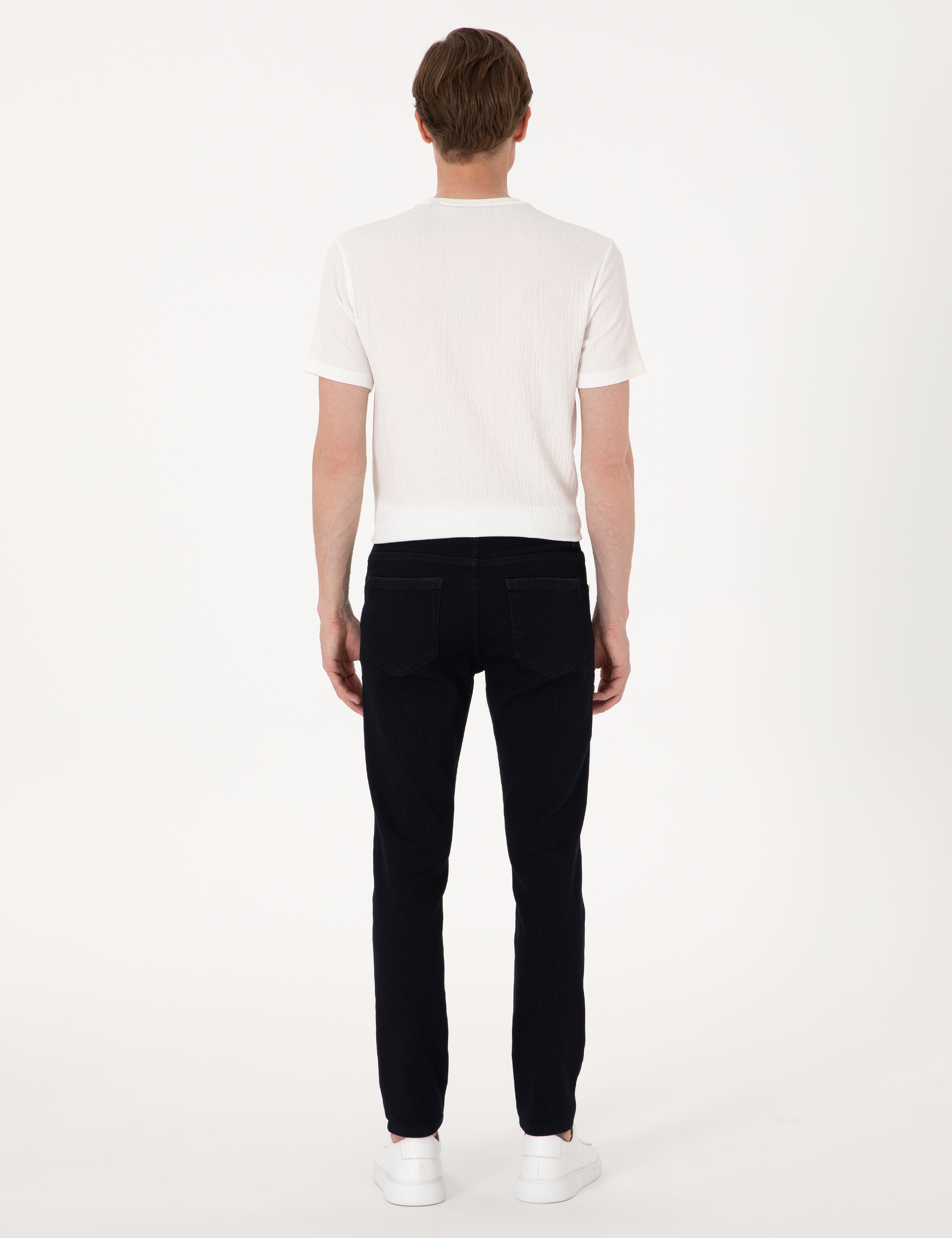 Koyu Lacivert Slim Fit Jean Pantolon - Image 4