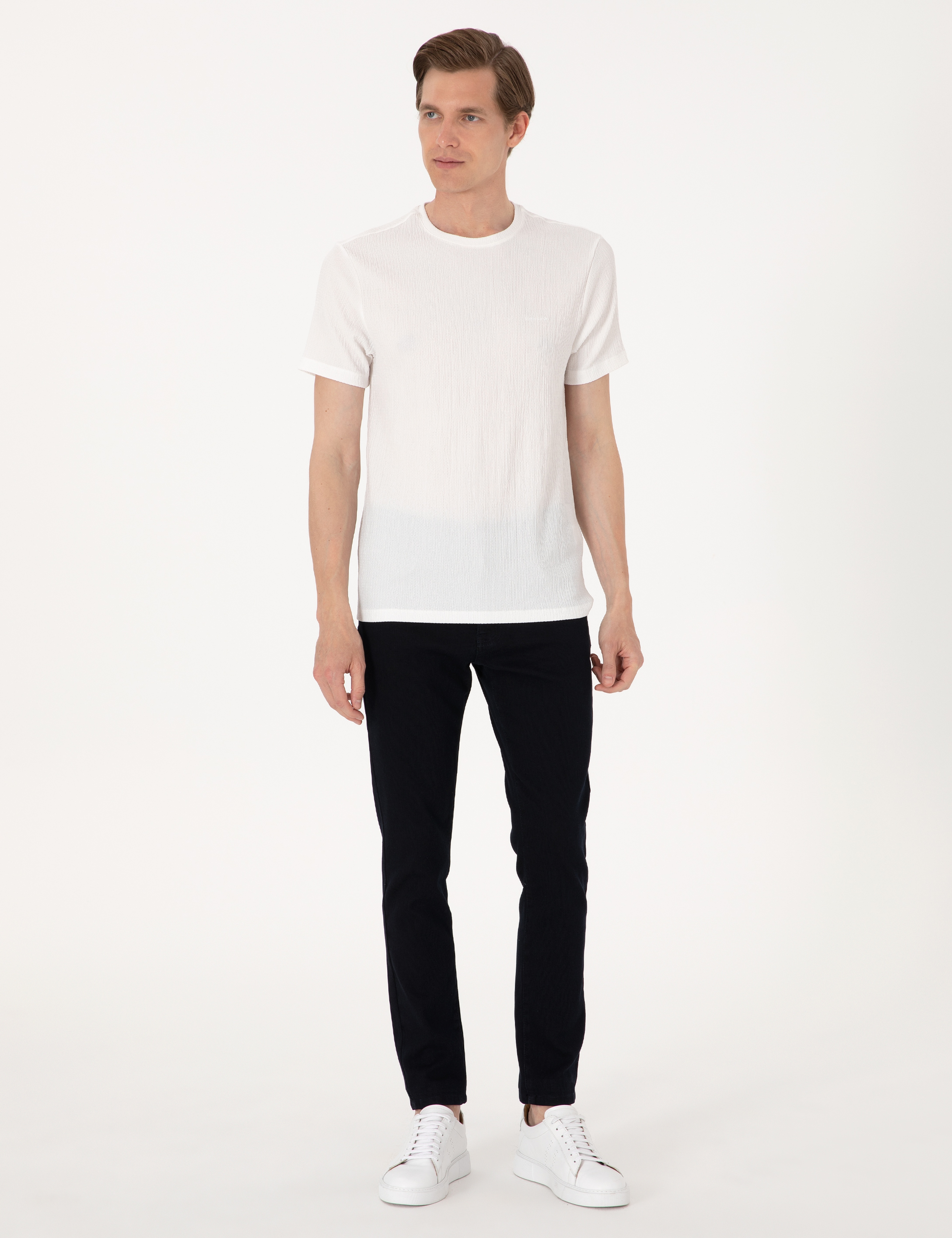 Koyu Lacivert Slim Fit Jean Pantolon - Image 3