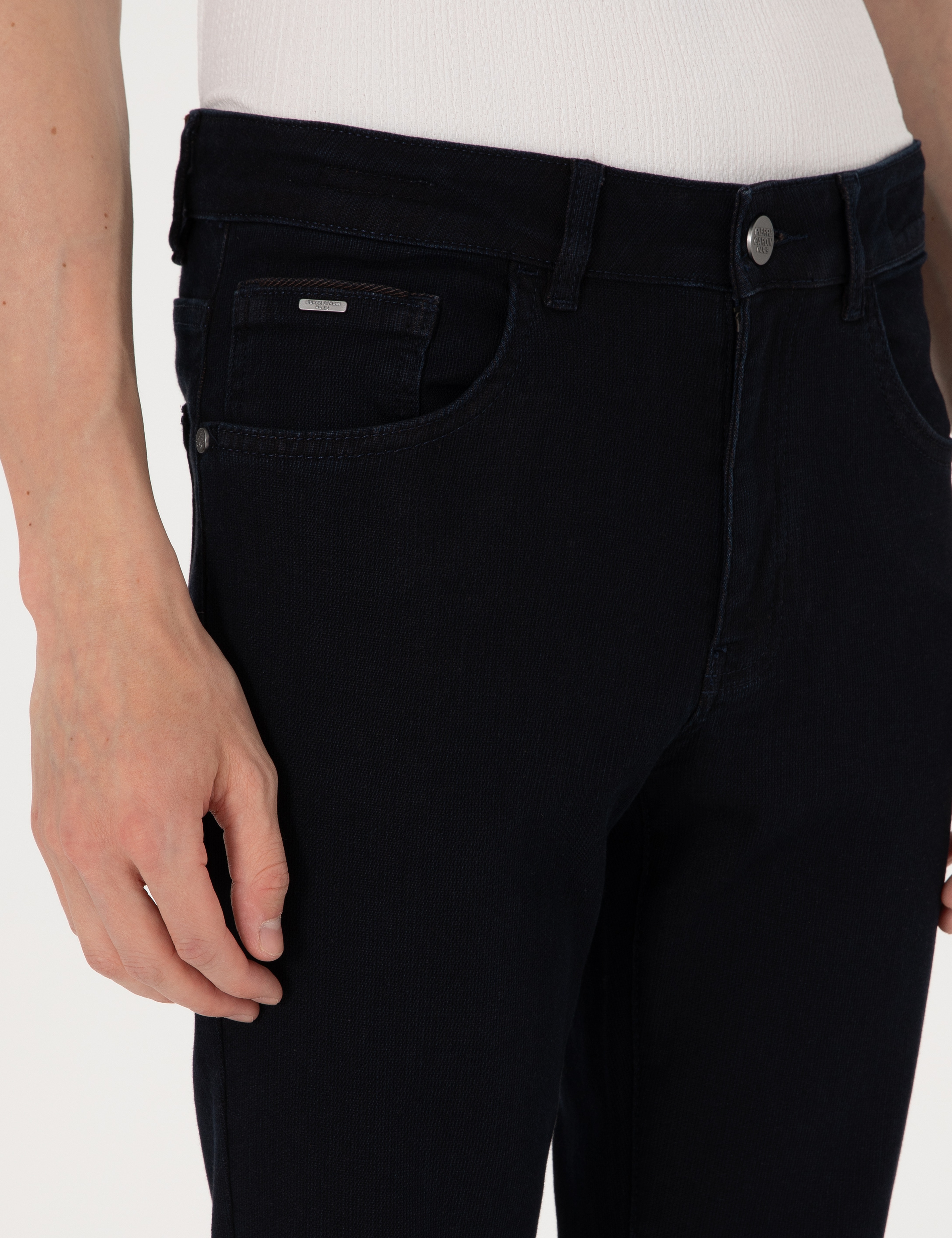 Koyu Lacivert Slim Fit Jean Pantolon - Image 5