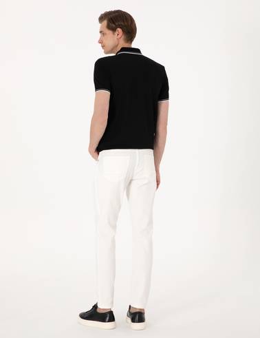 Ekru Slim Fit Jean Pantolon