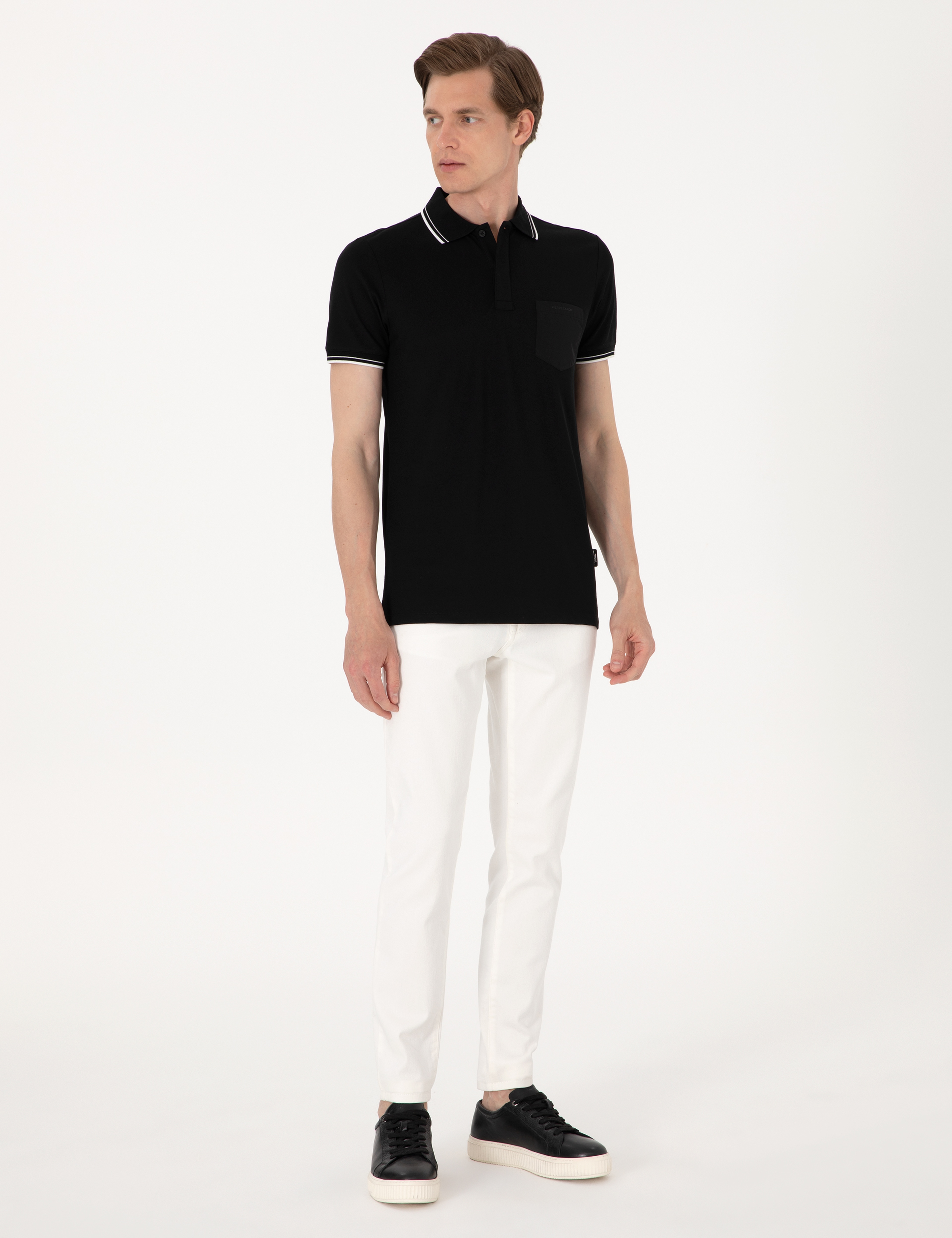 Ekru Slim Fit Jean Pantolon