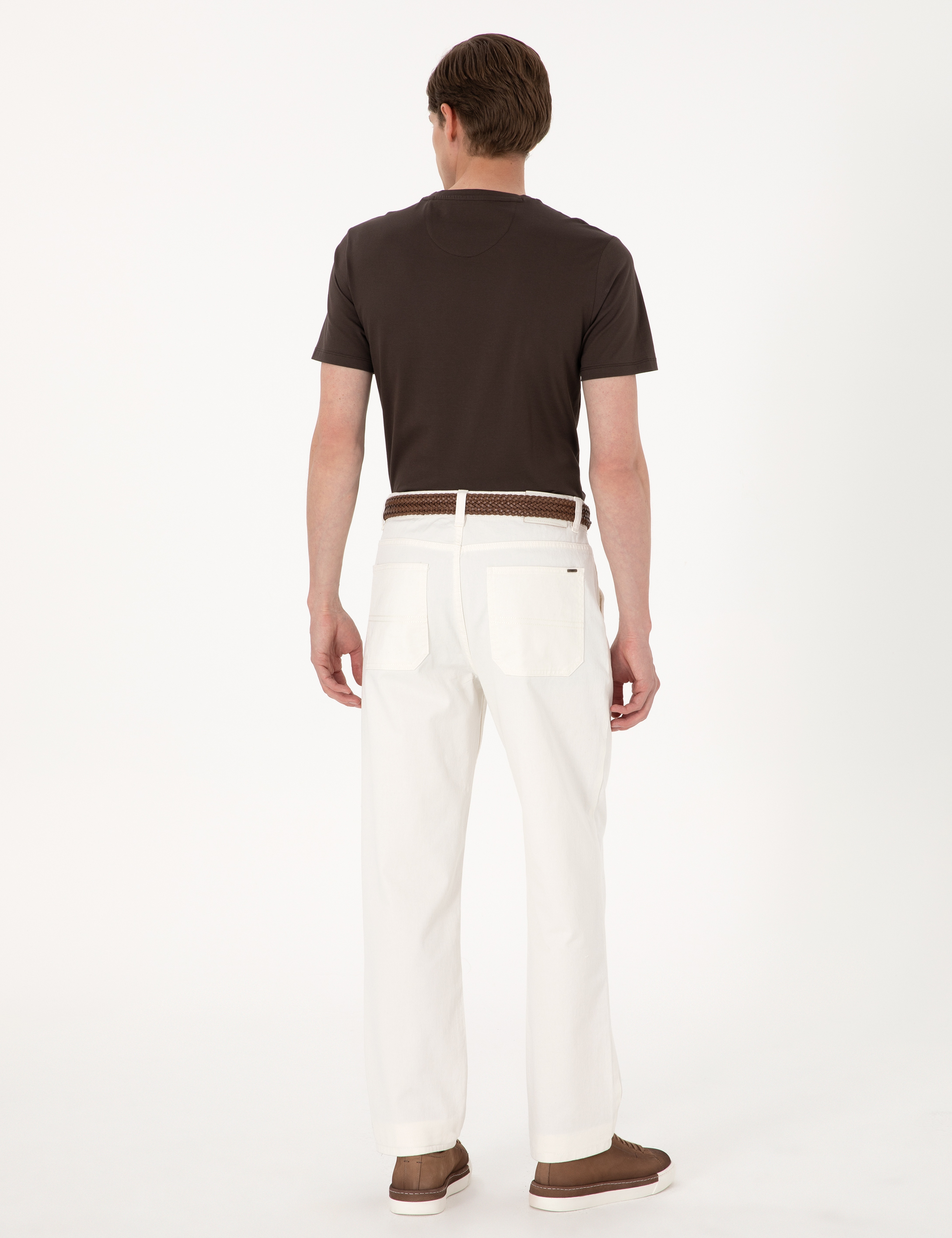 Ekru Loose Fit Jean Pantolon - Image 4