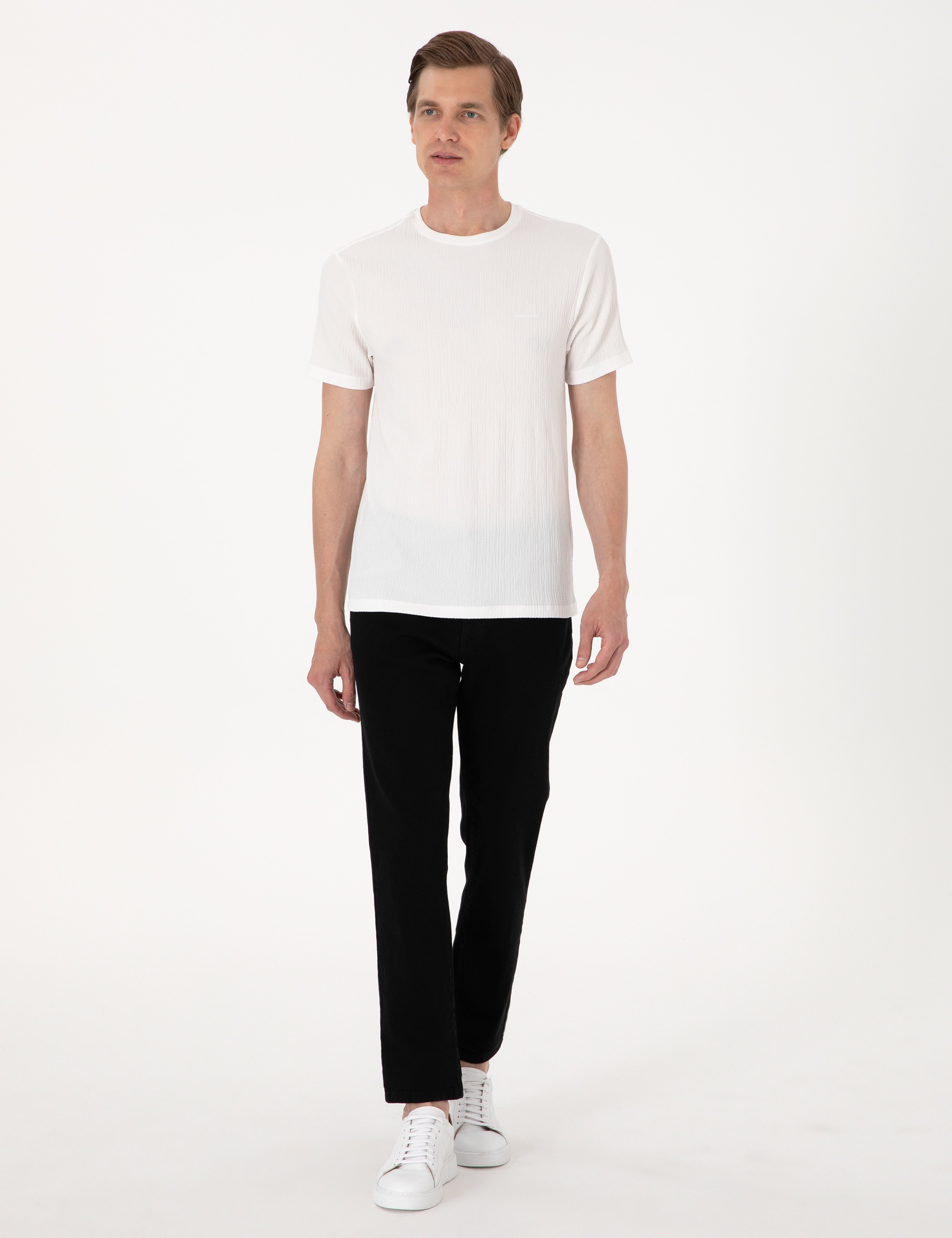Siyah Straight Fit Jean Pantolon