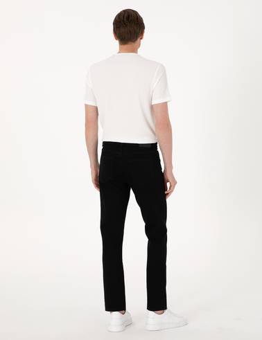 Siyah Straight Fit Jean Pantolon