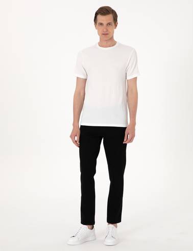 Siyah Straight Fit Jean Pantolon