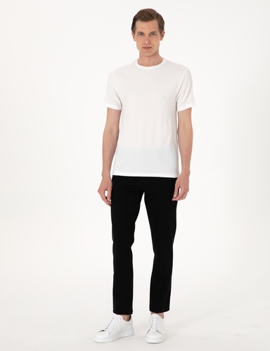 Siyah Straight Fit Jean Pantolon