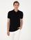 Siyah Slim Fit Örme Dokulu Polo Yaka Tişört