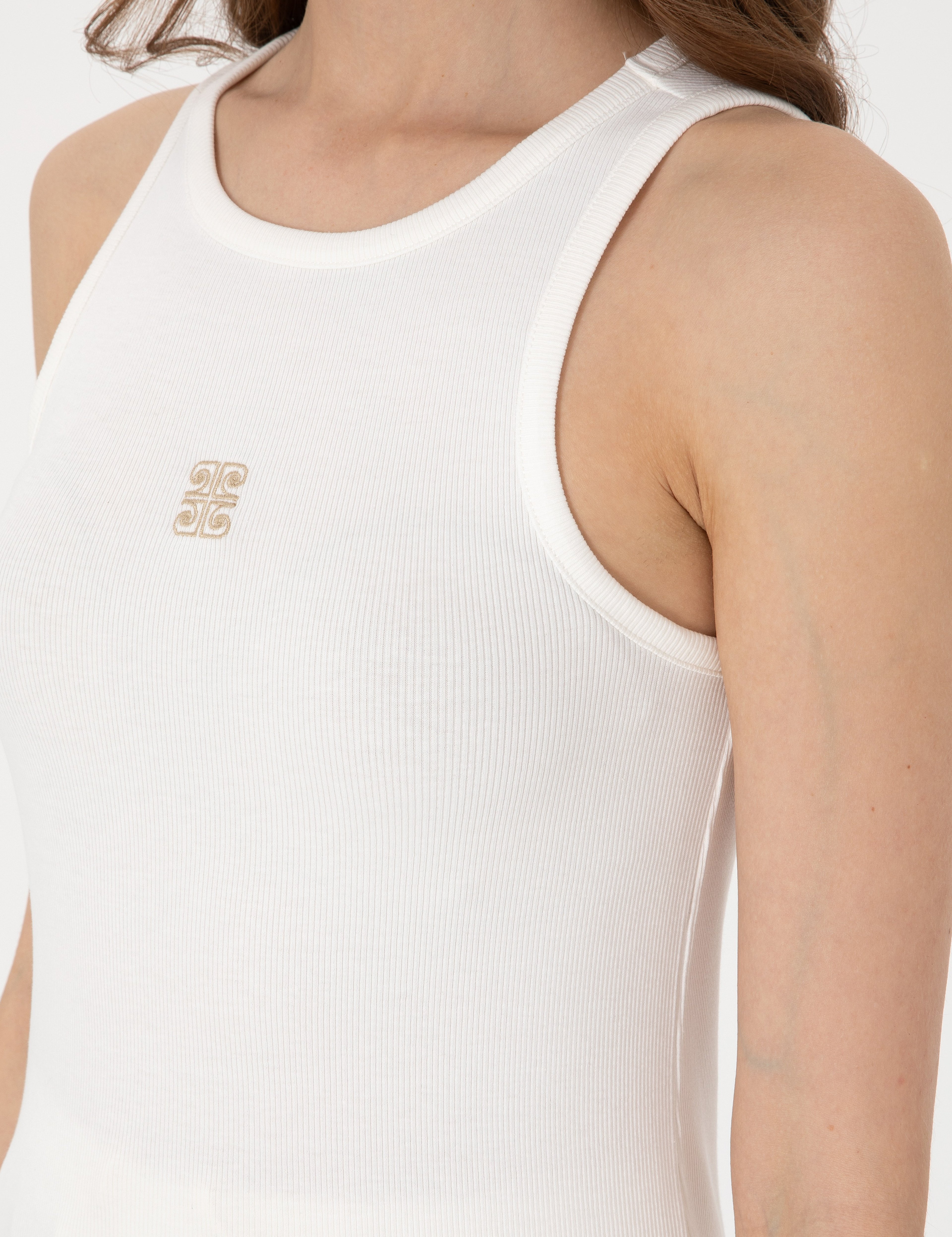 Ekru Extra Slim Fit Tişört - Image 7
