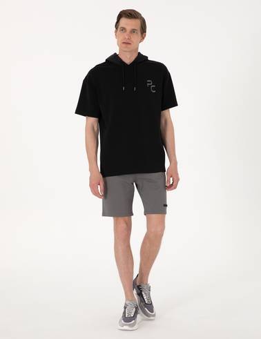 Siyah Comfort Fit Sweatshirt