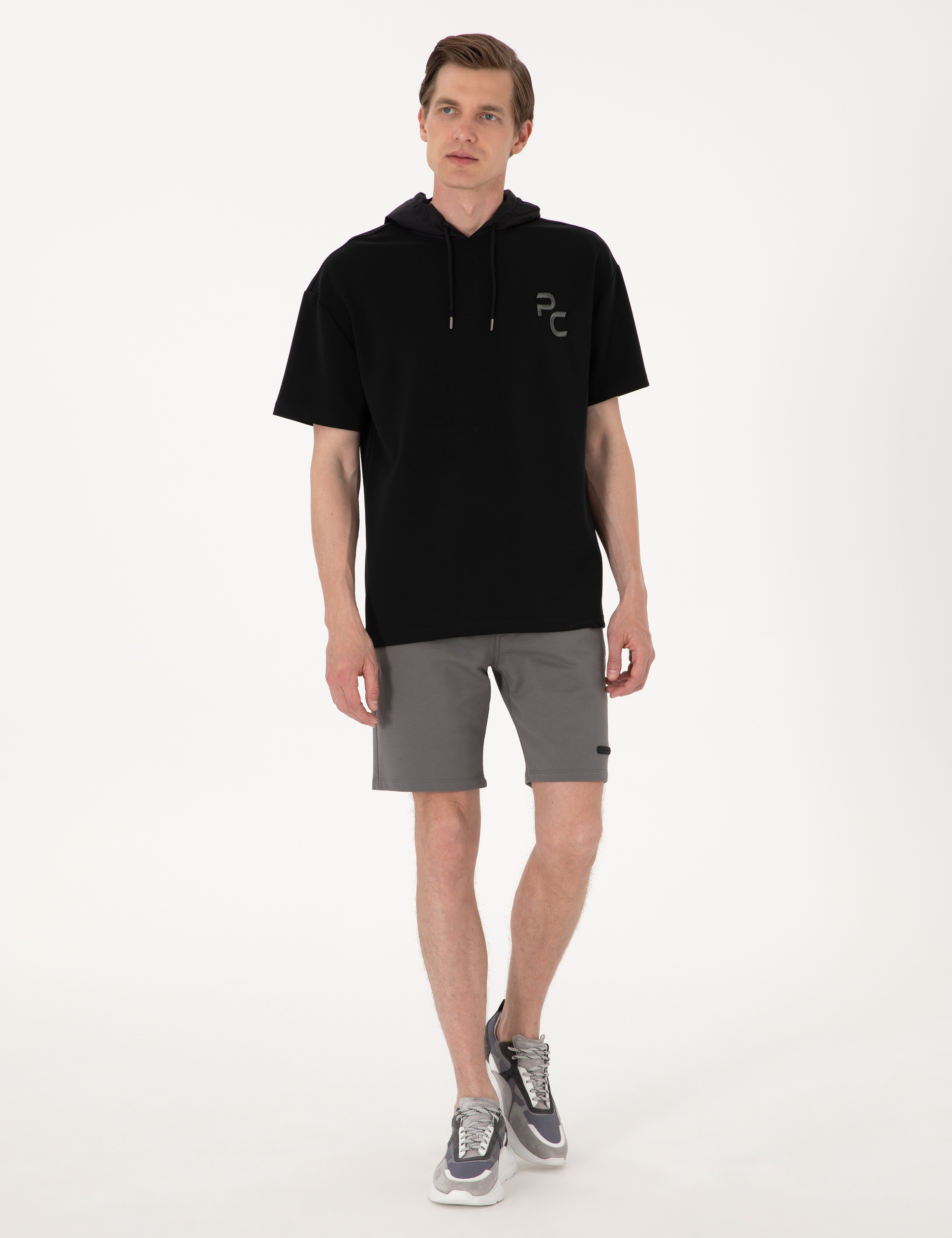 Siyah Comfort Fit Sweatshirt