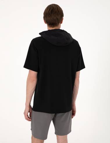 Siyah Comfort Fit Sweatshirt