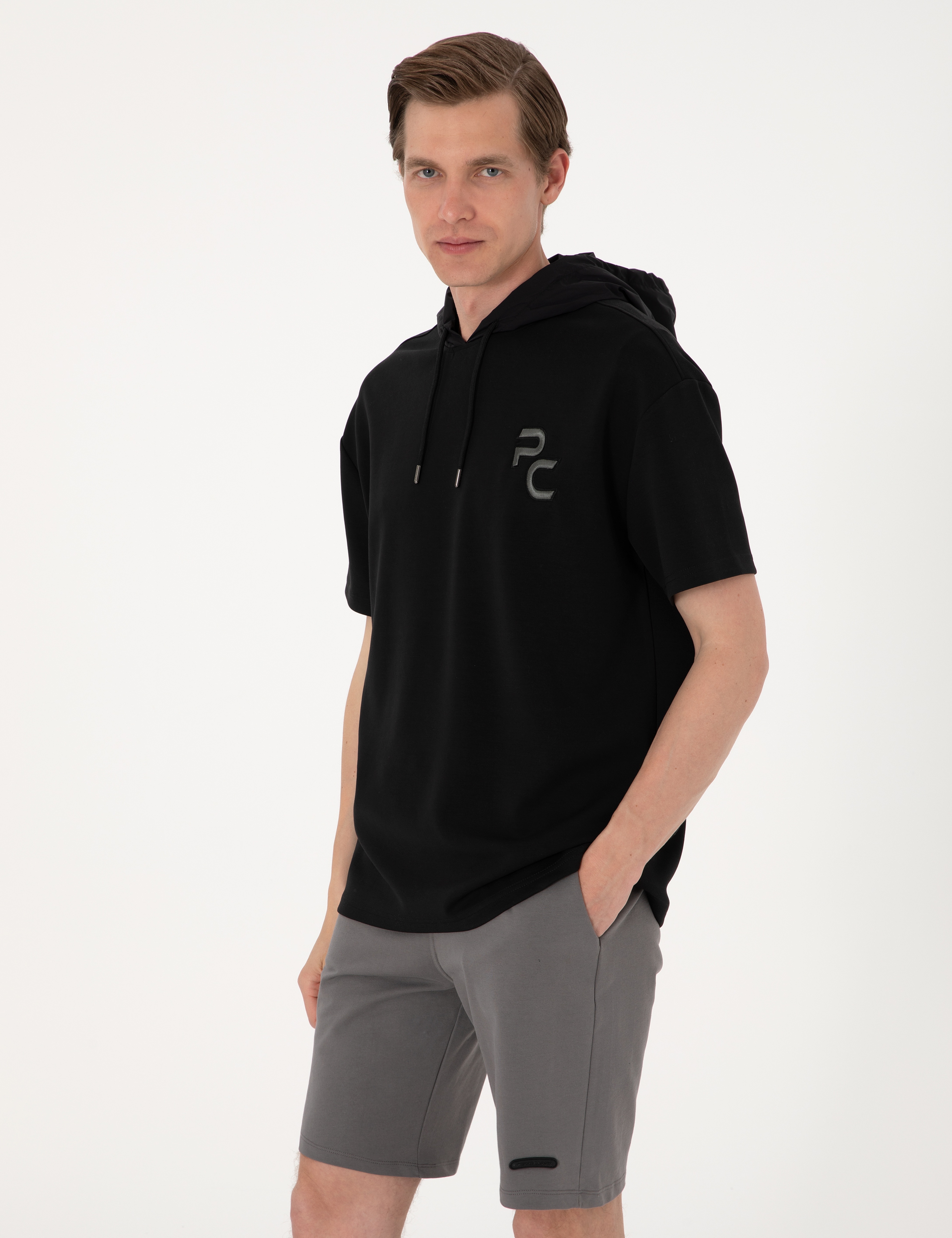 Siyah Comfort Fit Sweatshirt