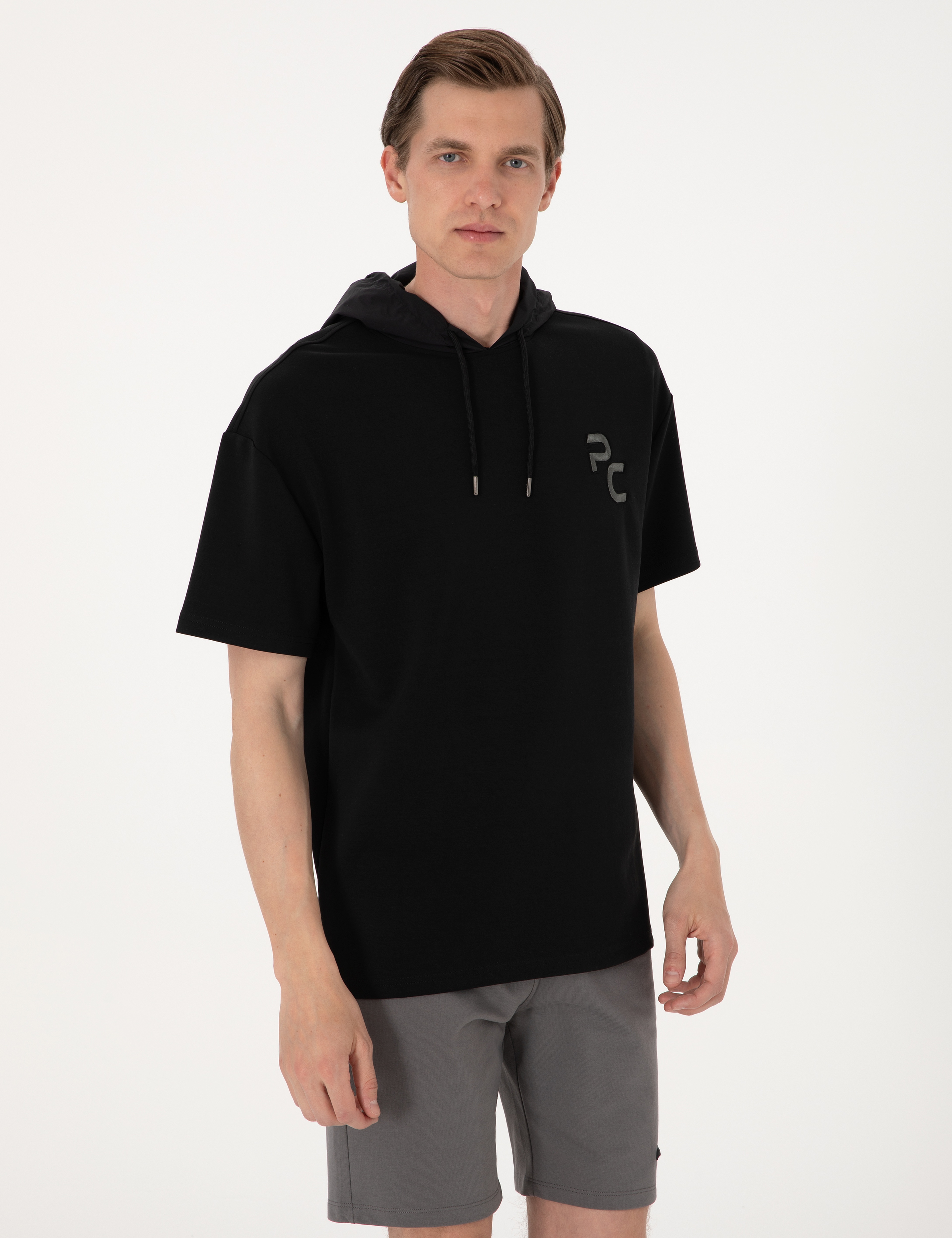 Siyah Comfort Fit Sweatshirt - Image 1