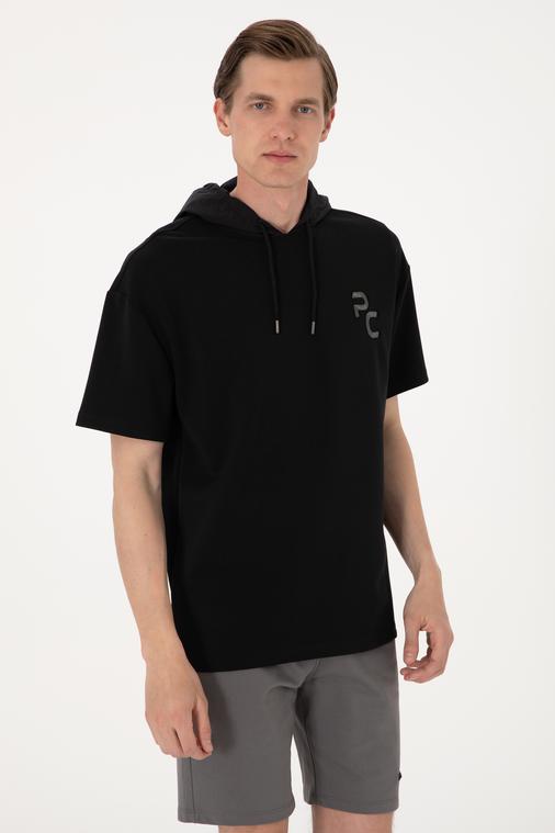 Siyah Comfort Fit Sweatshirt