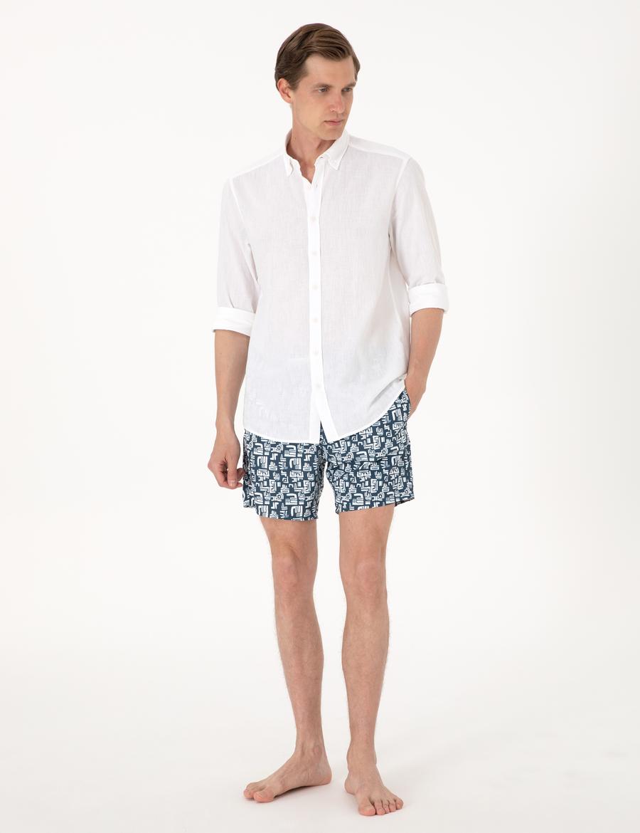 Lacivert Deniz Şortu