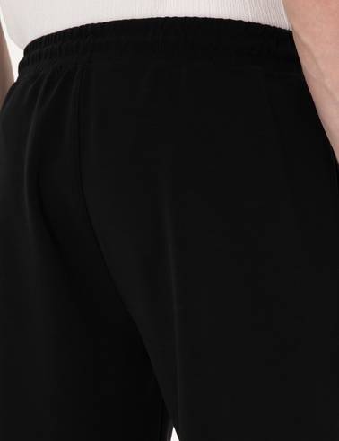 Siyah Comfort Fit Modal Kumaş Örme Şort