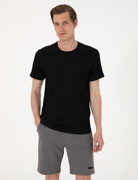 Siyah Slim Fit Tişört - 50306802028