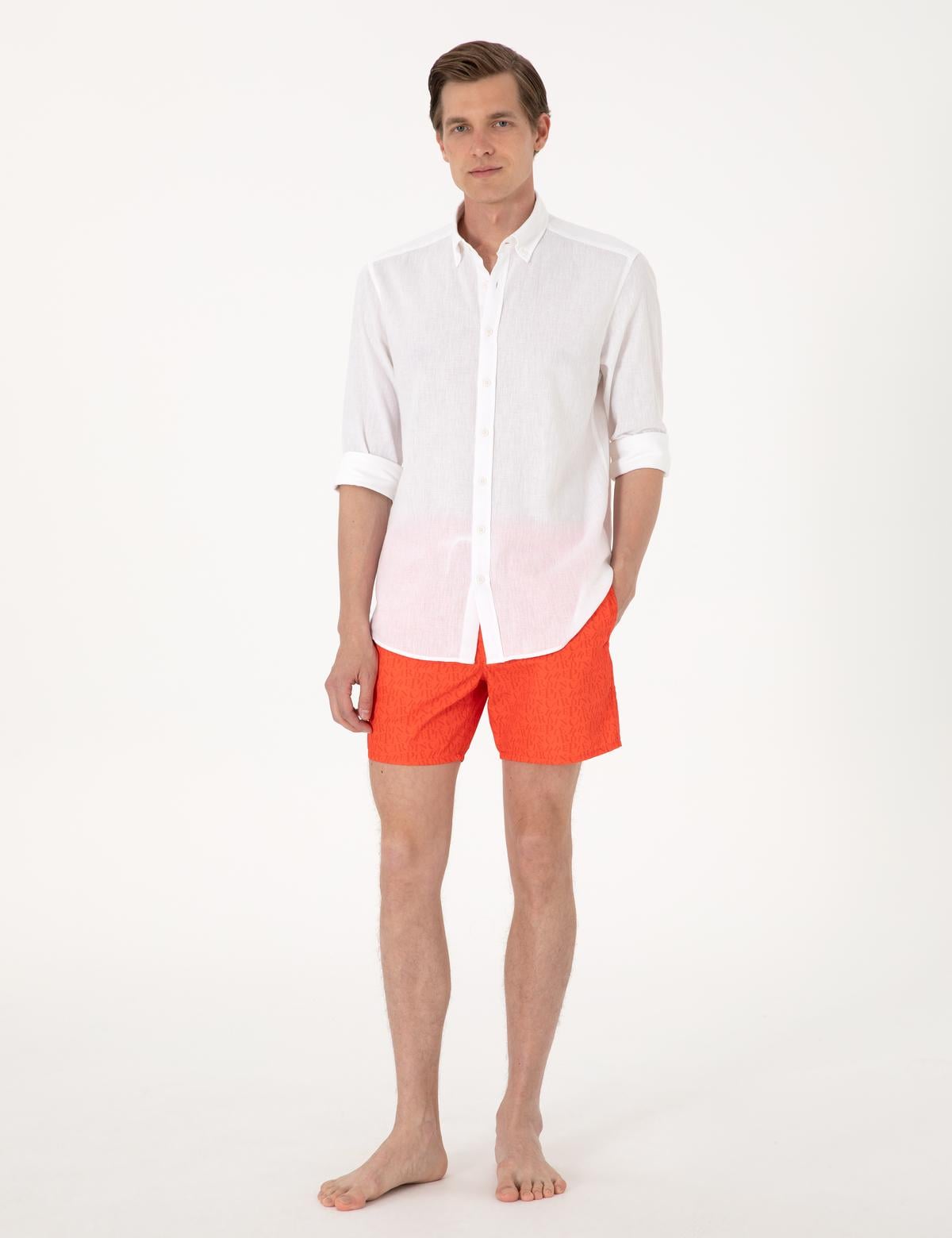 Turuncu Deniz Şortu