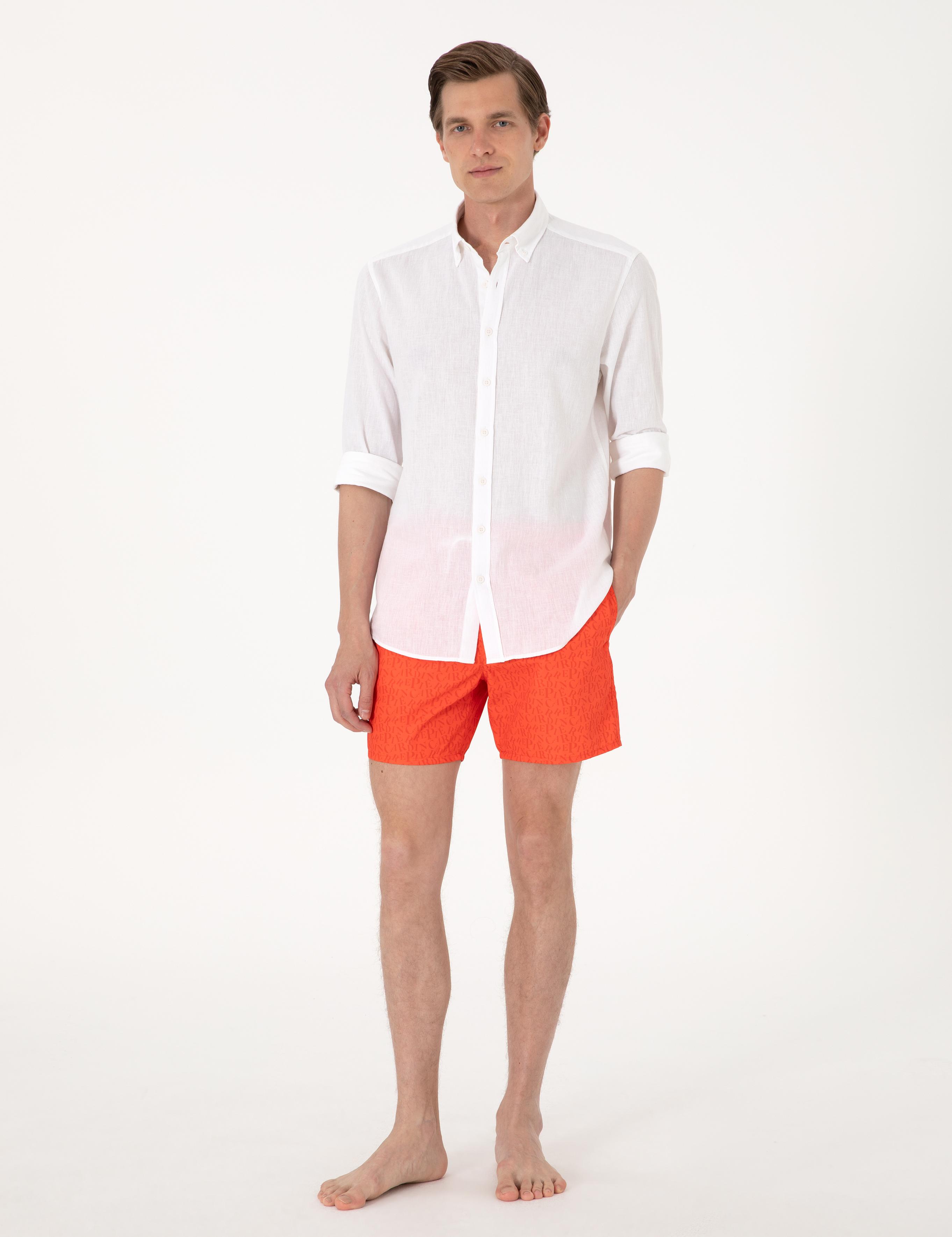 Turuncu Deniz Şortu