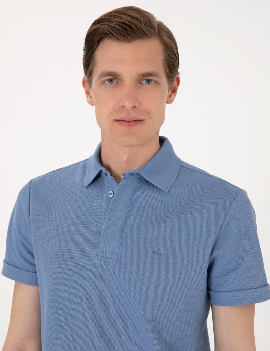 Mavi Slim Fit %100 Pamuk Kıvrılmaz Amerikan Pike Polo Yaka Basic Tişört