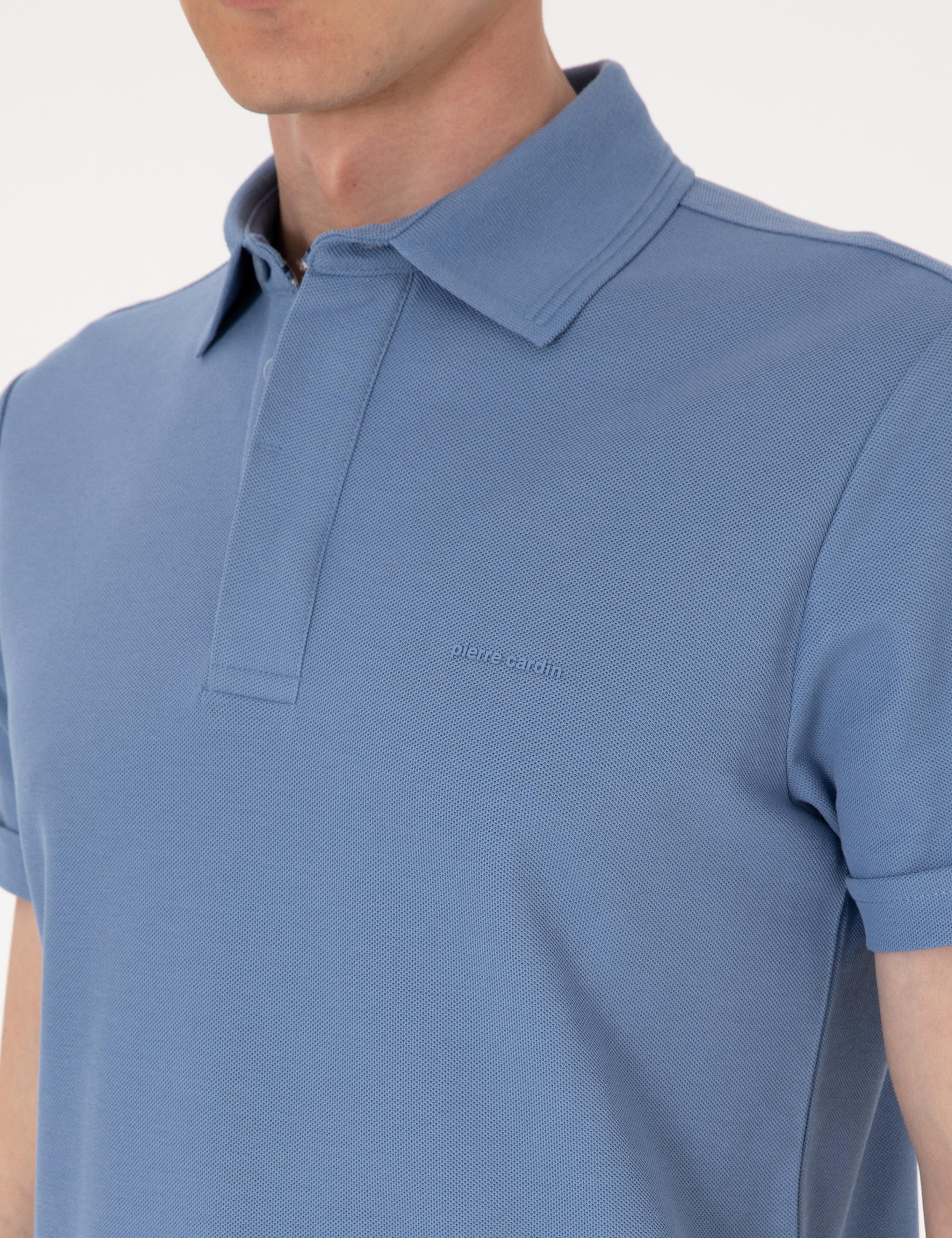 Mavi Slim Fit %100 Pamuk Kıvrılmaz Amerikan Pike Polo Yaka Basic Tişört