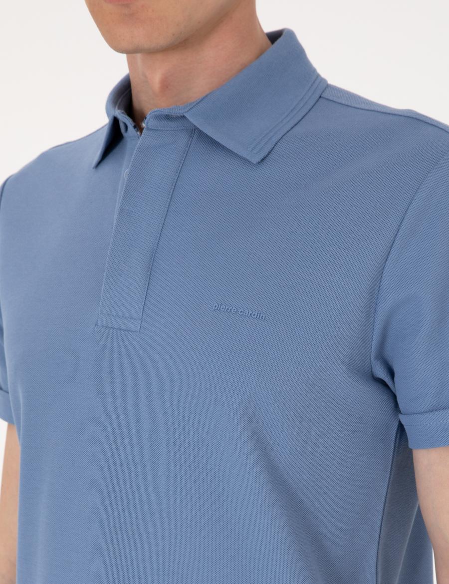 Mavi Slim Fit %100 Pamuk Kıvrılmaz Amerikan Pike Polo Yaka Basic Tişört