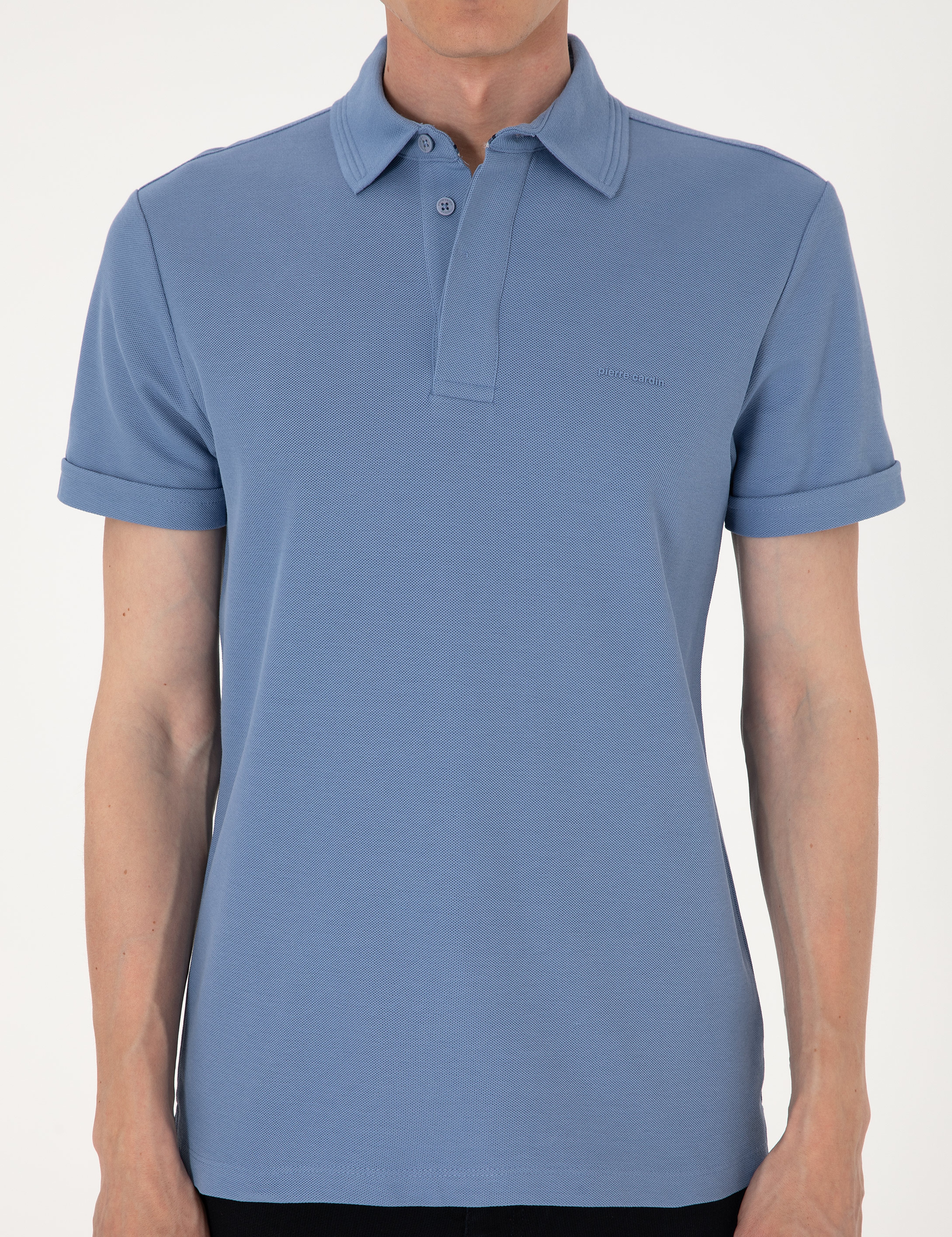Mavi Slim Fit %100 Pamuk Kıvrılmaz Amerikan Pike Polo Yaka Basic Tişört - Image 6