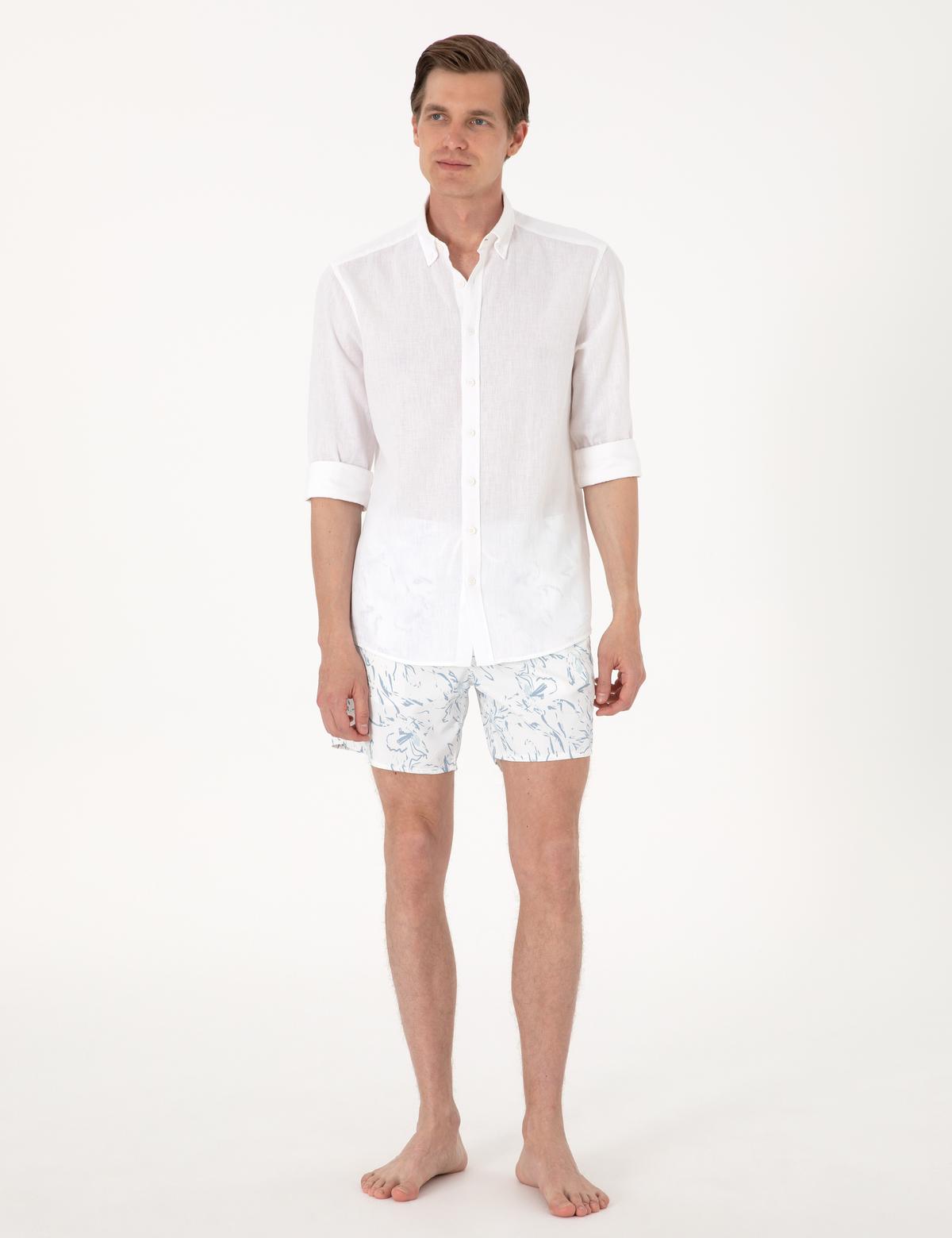 Açık Mavi Deniz Şortu