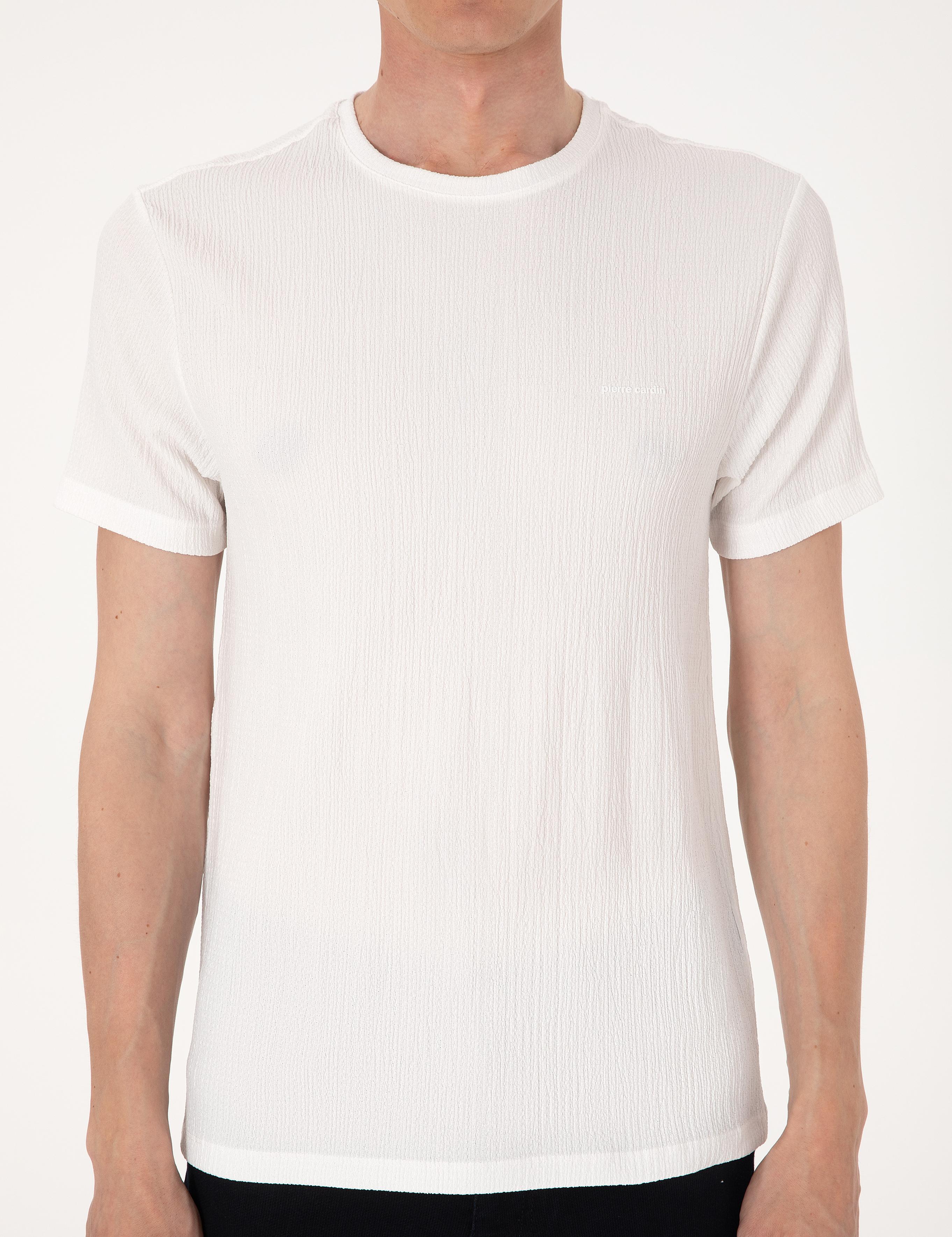 Ekru Slim Fit Tişört