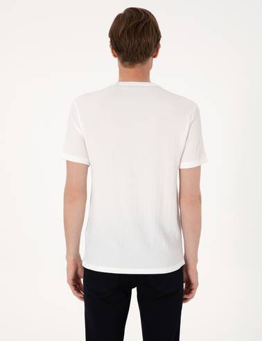 Ekru Slim Fit Tişört