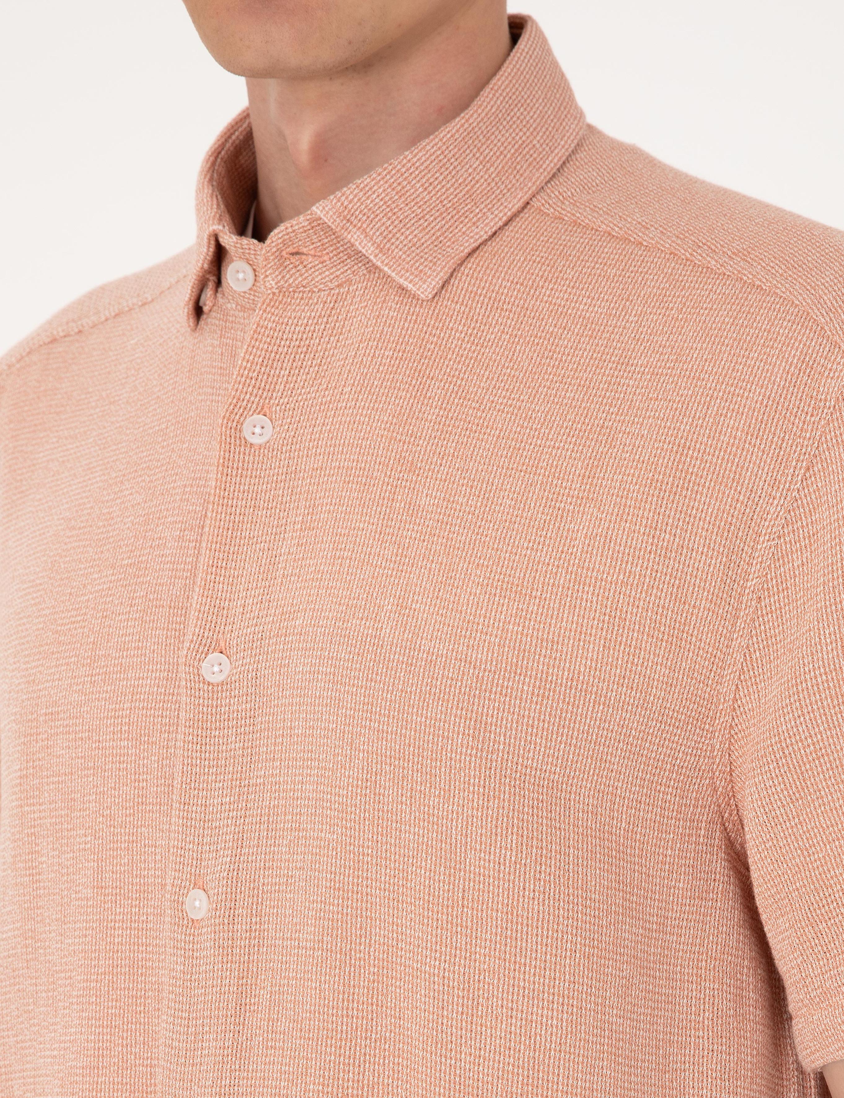 Mercan Comfort Fit Kısa Kollu Gömlek