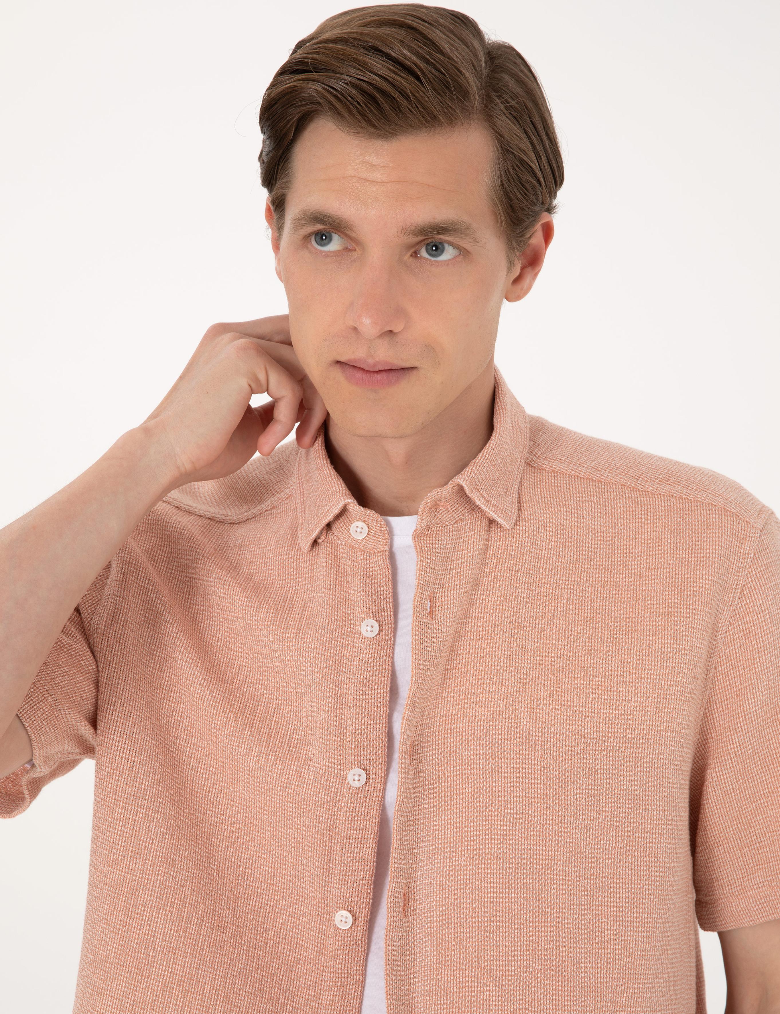 Mercan Comfort Fit Kısa Kollu Gömlek